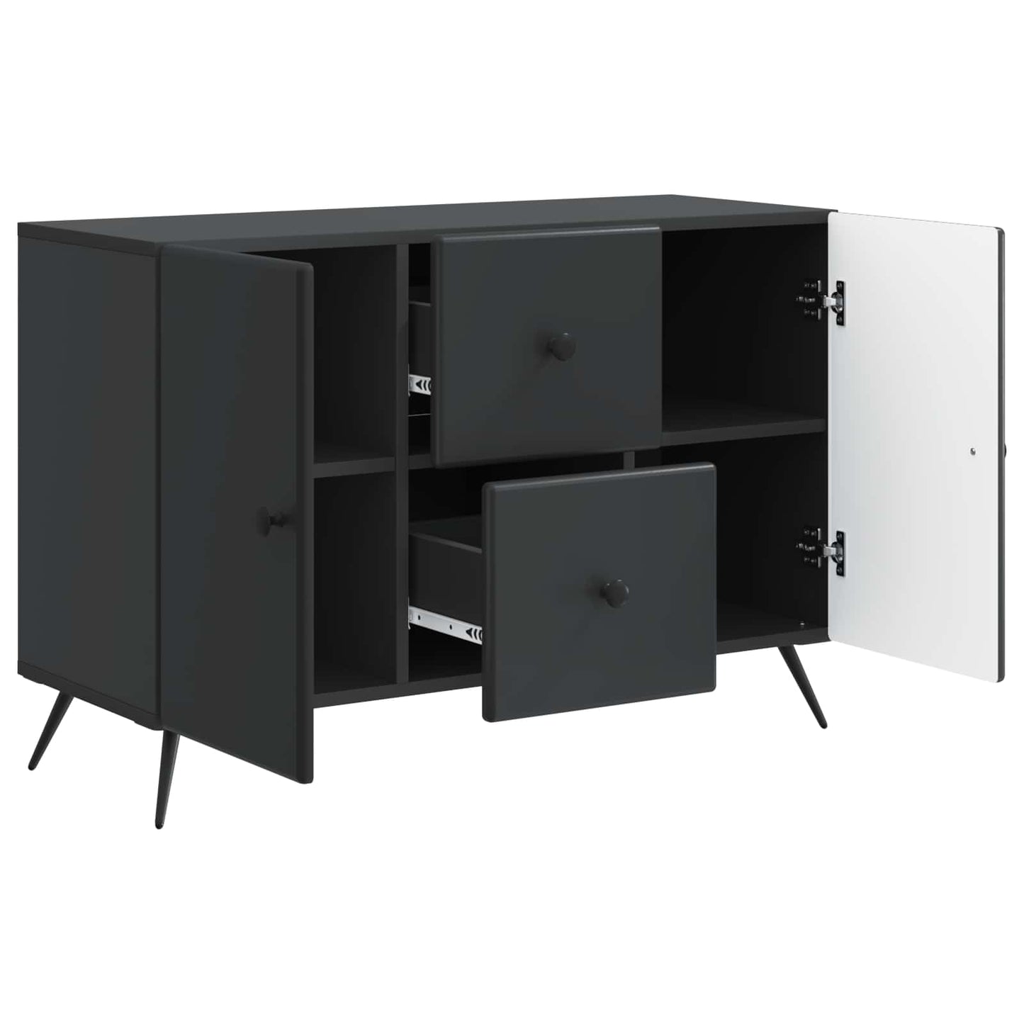 vidaXL Sideboard with Drawer Black 89 x 34.5 x 60 cm Engineered Wood