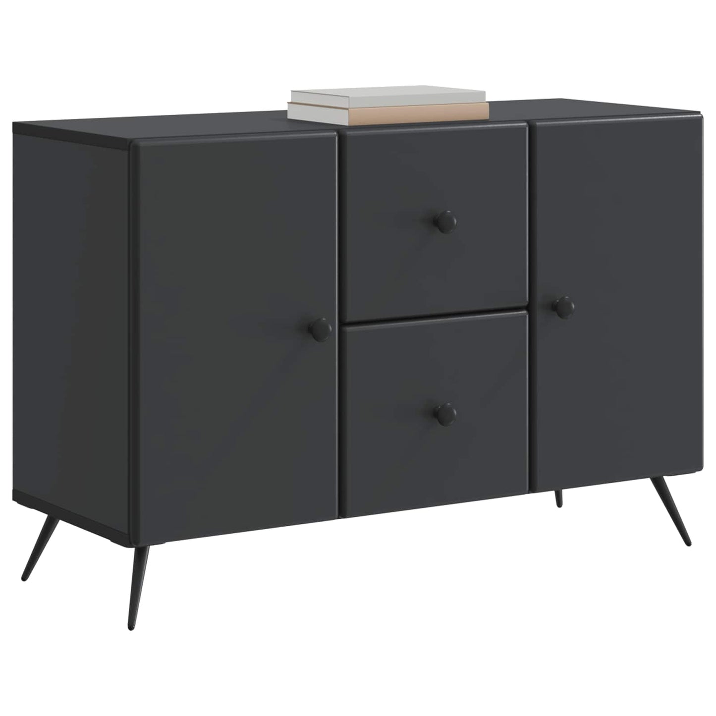 vidaXL Sideboard with Drawer Black 89 x 34.5 x 60 cm Engineered Wood
