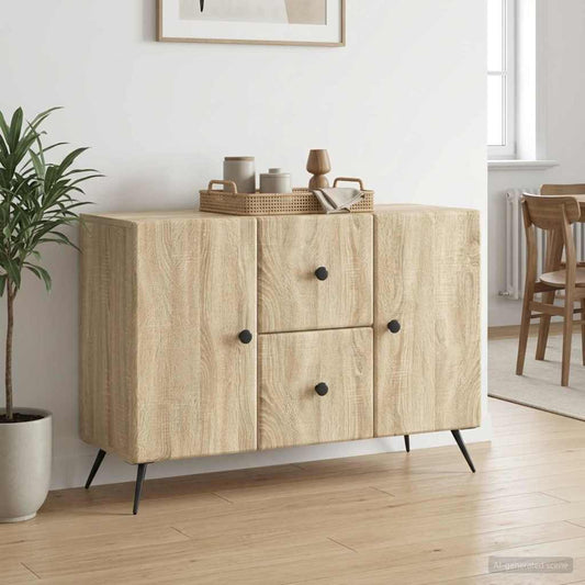 vidaXL Sideboard Sonoma Oak 89 x 34.5 x 60 cm Engineered Wood