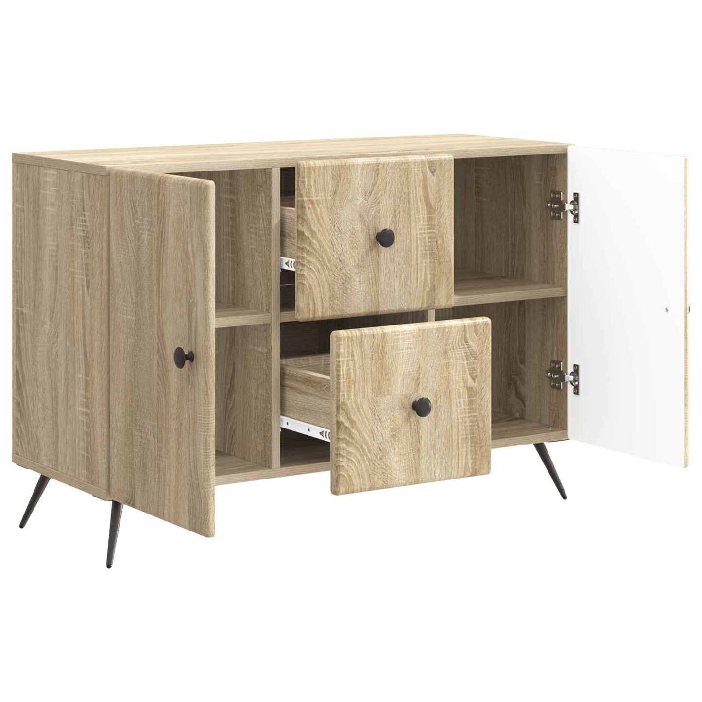 vidaXL Sideboard Sonoma Oak 89 x 34.5 x 60 cm Engineered Wood