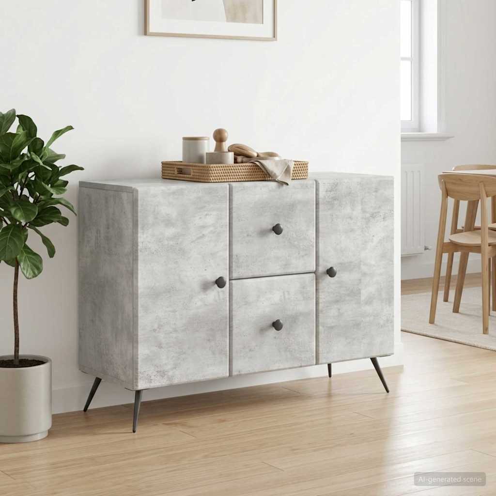 vidaXL Sideboard Concrete Grey 89 x 34.5 x 60 cm Engineered Wood