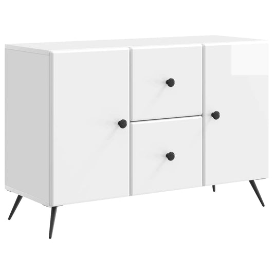 vidaXL Sideboard High Gloss White 89 x 34.5 x 60 cm Engineered Wood