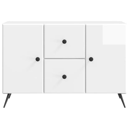 vidaXL Sideboard High Gloss White 89 x 34.5 x 60 cm Engineered Wood
