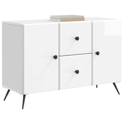 vidaXL Sideboard High Gloss White 89 x 34.5 x 60 cm Engineered Wood