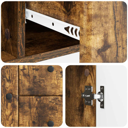 vidaXL Sideboard Smoked Oak 89 x 34.5 x 60 cm Engineered Wood