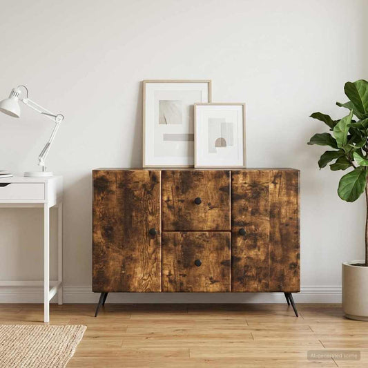 vidaXL Sideboard Smoked Oak 89 x 34.5 x 60 cm Engineered Wood