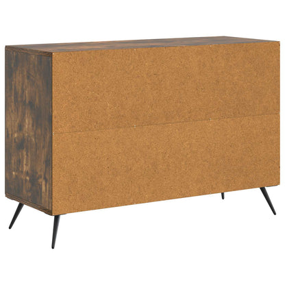 vidaXL Sideboard Smoked Oak 89 x 34.5 x 60 cm Engineered Wood