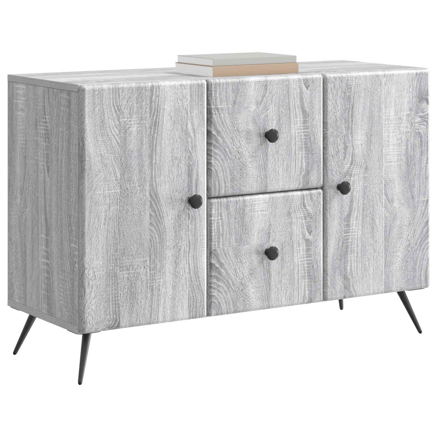 vidaXL Sideboard Grey Sonoma 89 x 34.5 x 60 cm Engineered Wood