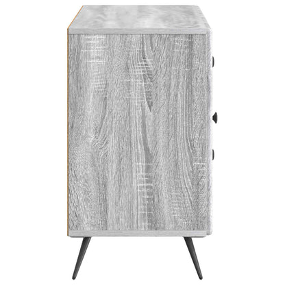 vidaXL Sideboard Grey Sonoma 89 x 34.5 x 60 cm Engineered Wood