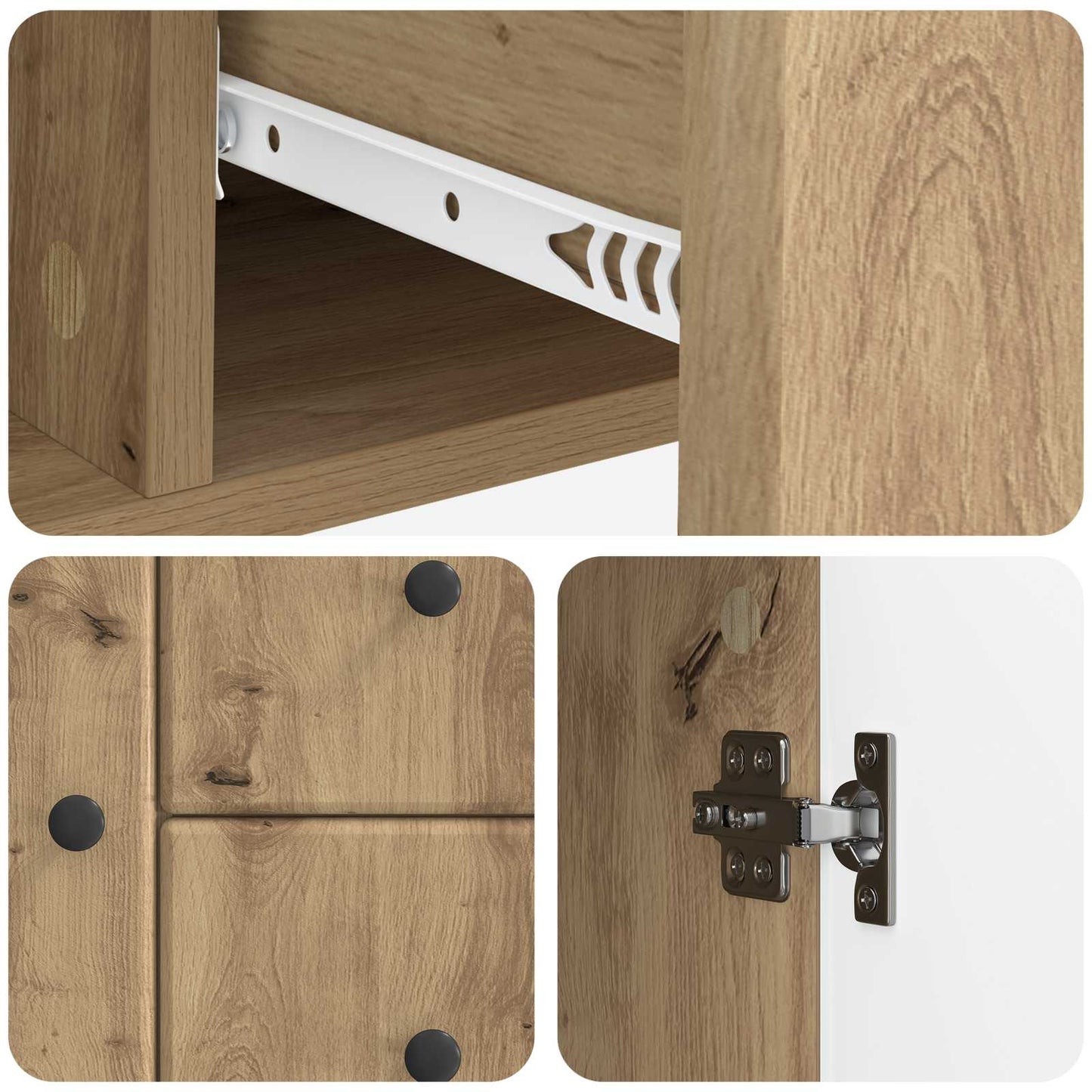 vidaXL Sideboard Artisan Oak 89 x 34.5 x 60 cm Engineered Wood