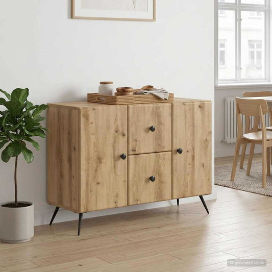 vidaXL Sideboard Artisan Oak 89 x 34.5 x 60 cm Engineered Wood