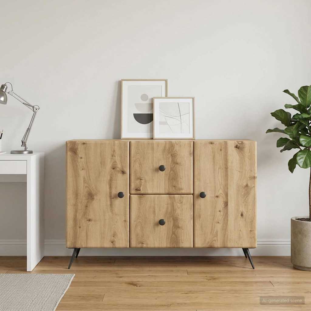 vidaXL Sideboard Artisan Oak 89 x 34.5 x 60 cm Engineered Wood