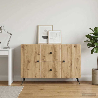 vidaXL Sideboard Artisan Oak 89 x 34.5 x 60 cm Engineered Wood