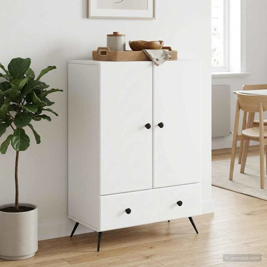 vidaXL Sideboard White 66 x 34.5 x 95 cm Engineered Wood