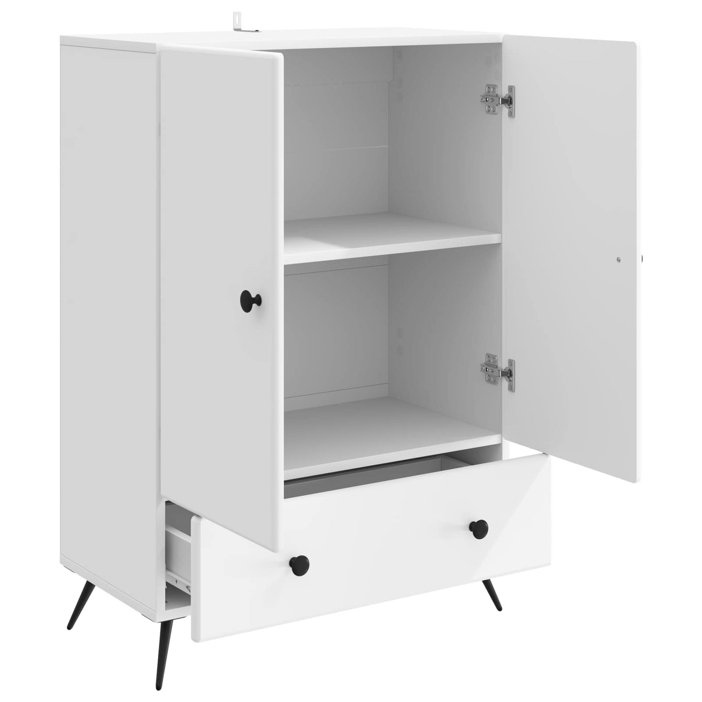 vidaXL Sideboard with Drawer White 66 x 34.5 x 95 cm Engineered Wood