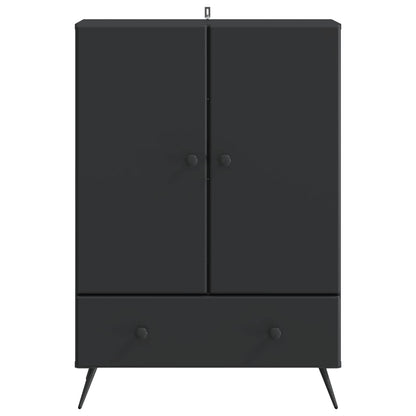 vidaXL Sideboard with Drawer Black 66 x 34.5 x 95 cm Engineered Wood