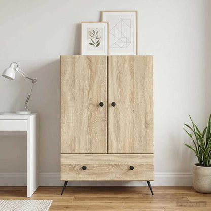 vidaXL Sideboard Sonoma Oak 66 x 34.5 x 95 cm Engineered Wood