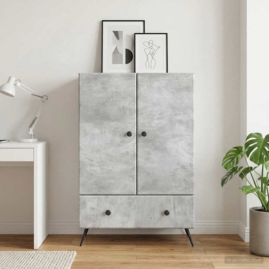 vidaXL Sideboard Concrete Grey 66 x 34.5 x 95 cm Engineered Wood