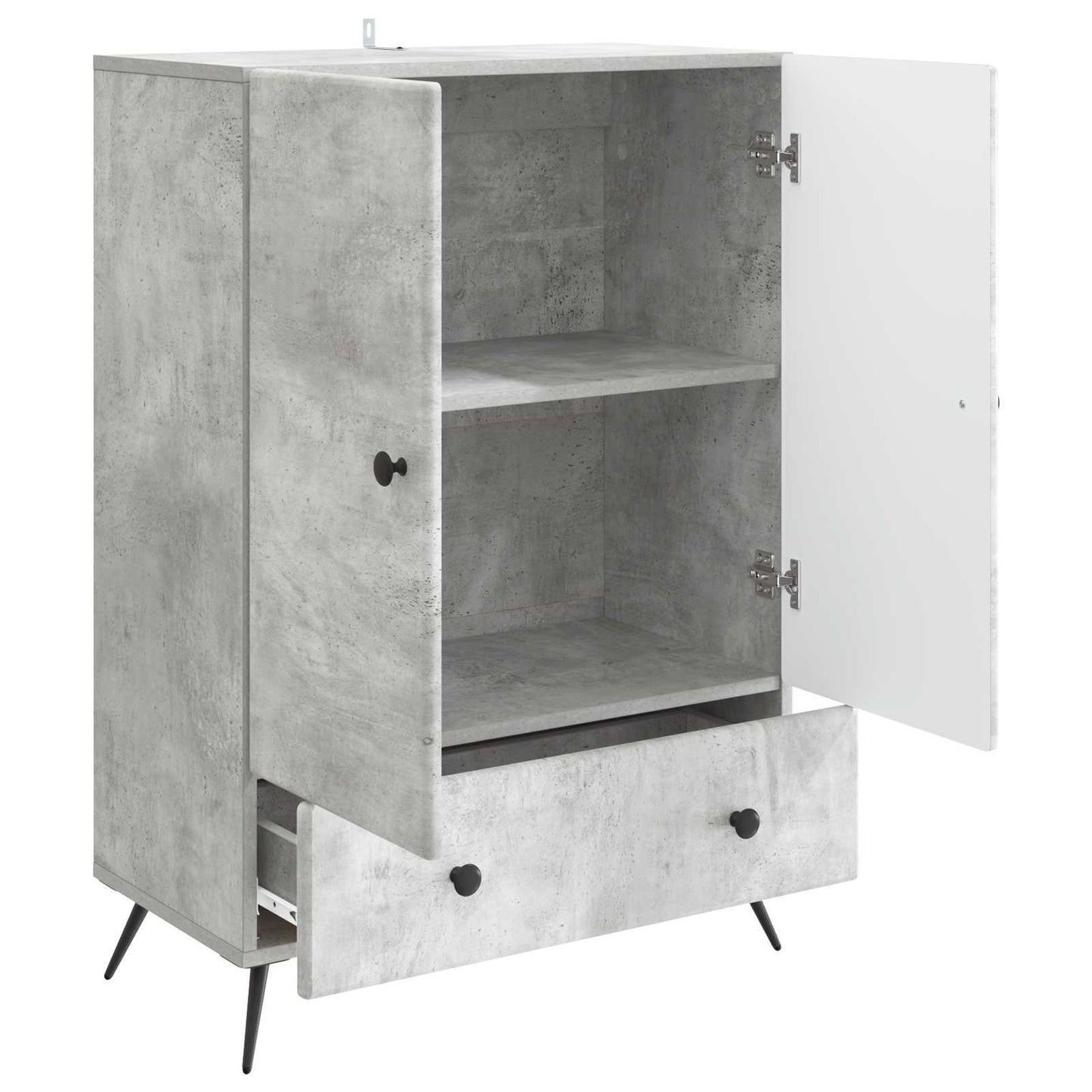vidaXL Sideboard Concrete Grey 66 x 34.5 x 95 cm Engineered Wood