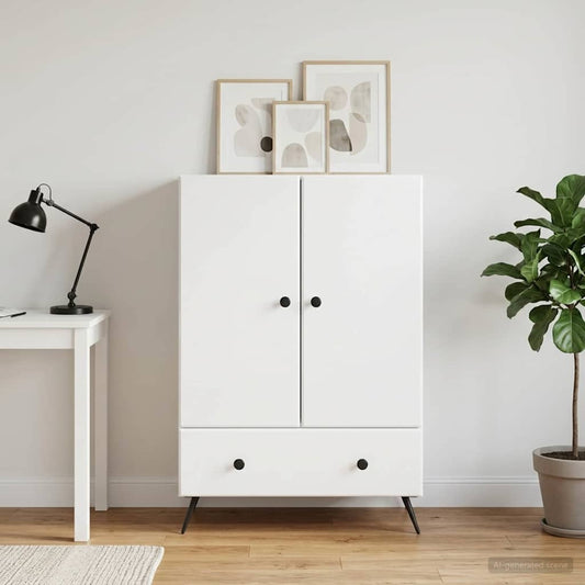 vidaXL Sideboard High Gloss White 66 x 34.5 x 95 cm Engineered Wood