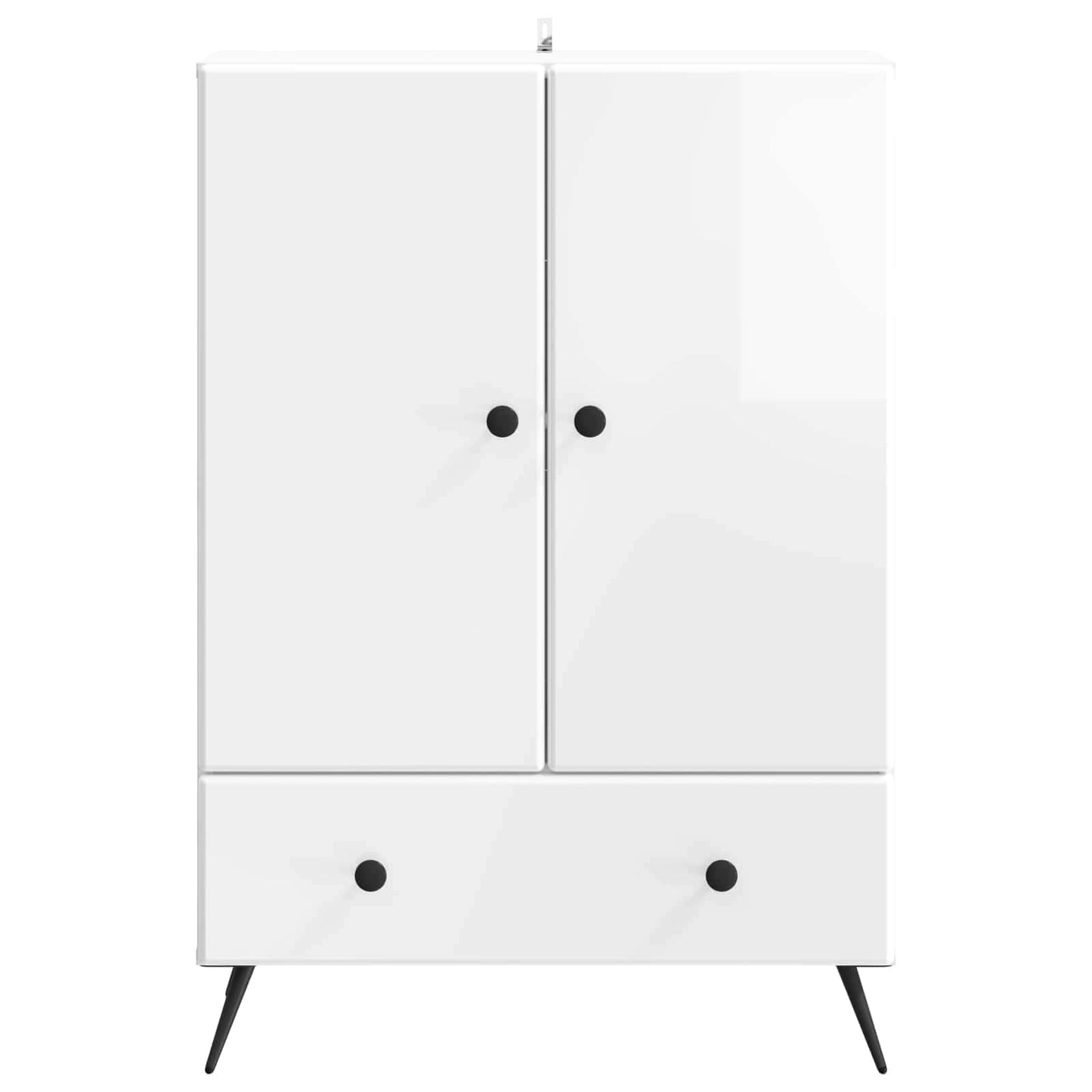 vidaXL Sideboard High Gloss White 66 x 34.5 x 95 cm Engineered Wood
