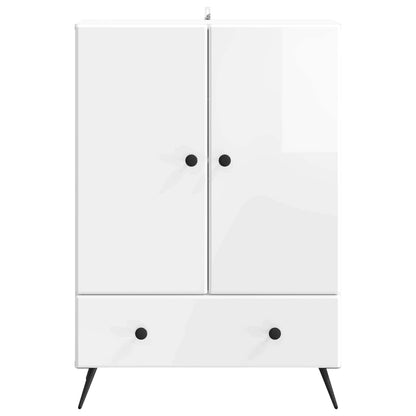 vidaXL Sideboard High Gloss White 66 x 34.5 x 95 cm Engineered Wood