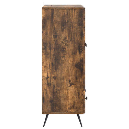 vidaXL Sideboard Smoked Oak 66 x 34.5 x 95 cm Engineered Wood