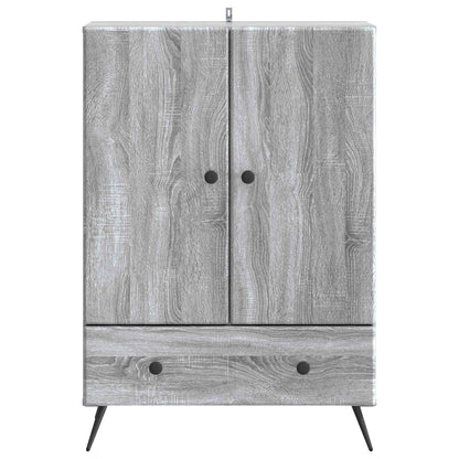 vidaXL Sideboard Grey Sonoma 66 x 34.5 x 95 cm Engineered Wood