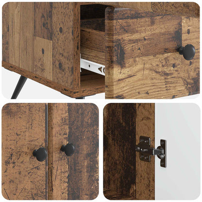 vidaXL Sideboard Old Wood 66 x 34.5 x 95 cm Engineered Wood