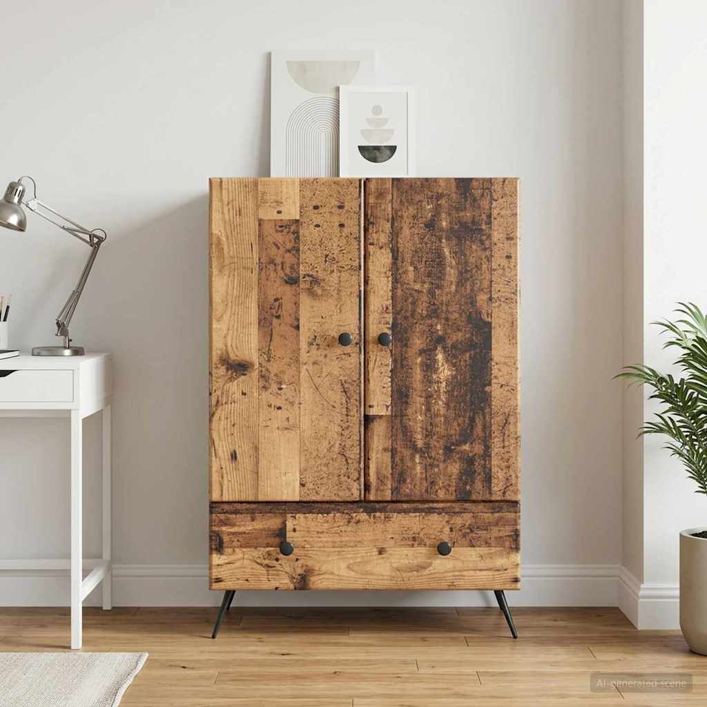 vidaXL Sideboard Old Wood 66 x 34.5 x 95 cm Engineered Wood