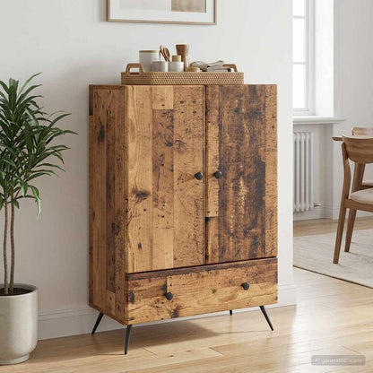 vidaXL Sideboard Old Wood 66 x 34.5 x 95 cm Engineered Wood