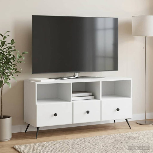 vidaXL TV Cabinet with Drawer White 102 x 34.5 x 50 cm Engineered Wood