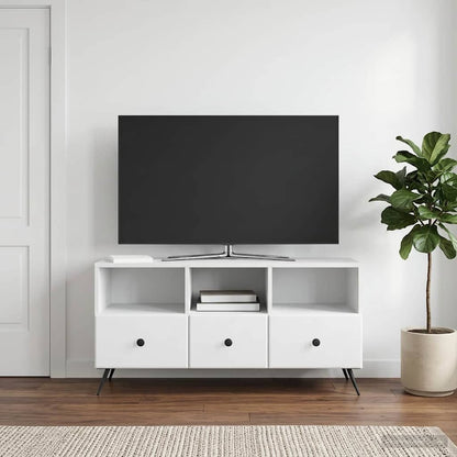 vidaXL TV Cabinet with Drawer White 102 x 34.5 x 50 cm Engineered Wood