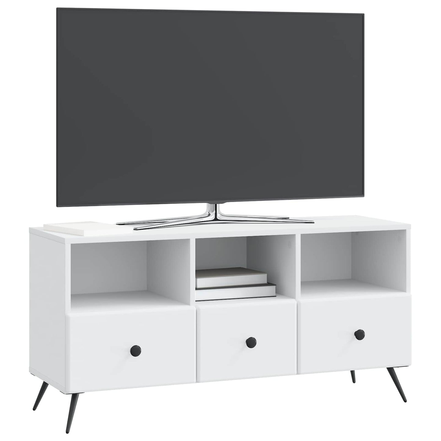 vidaXL TV Cabinet with Drawer White 102 x 34.5 x 50 cm Engineered Wood