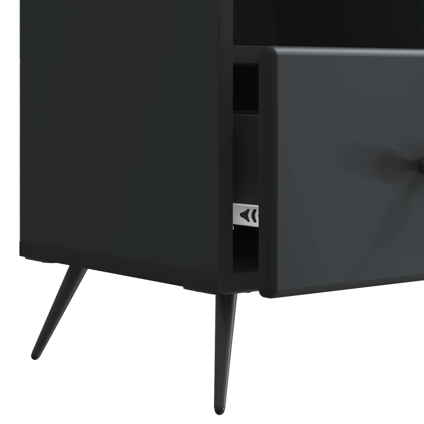 vidaXL TV Cabinet with Drawer Black 102 x 34.5 x 50 cm Engineered Wood