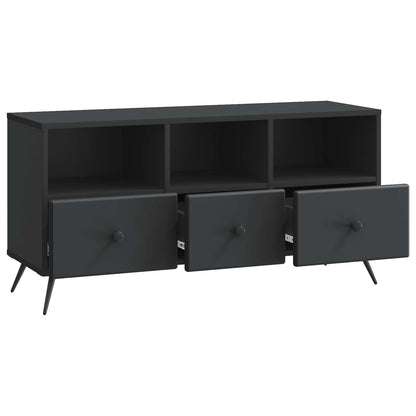 vidaXL TV Cabinet with Drawer Black 102 x 34.5 x 50 cm Engineered Wood