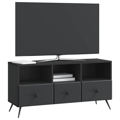 vidaXL TV Cabinet with Drawer Black 102 x 34.5 x 50 cm Engineered Wood