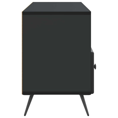 vidaXL TV Cabinet with Drawer Black 102 x 34.5 x 50 cm Engineered Wood