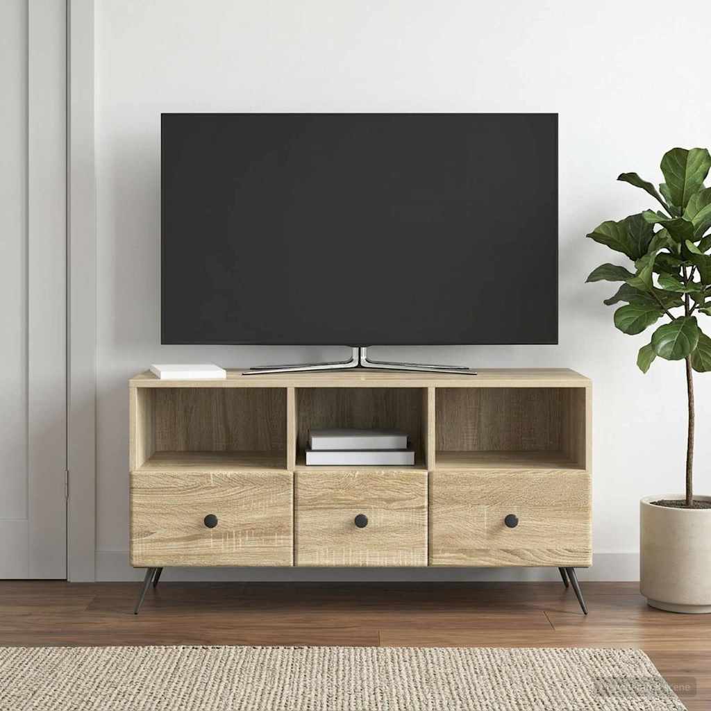 vidaXL TV Cabinet Sonoma Oak 102 x 34.5 x 50 cm Engineered Wood