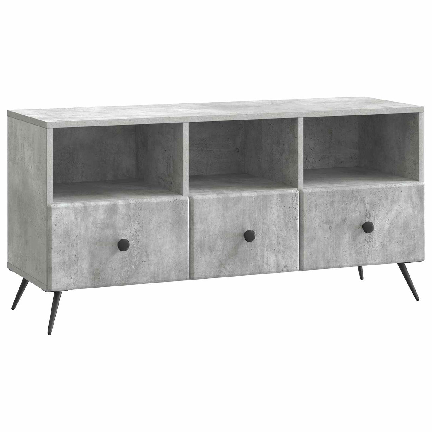 vidaXL TV Cabinet Concrete Grey 102 x 34.5 x 50 cm Engineered Wood