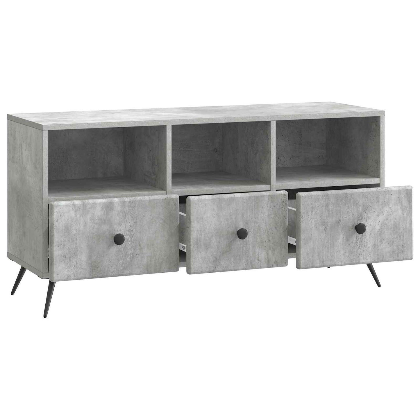 vidaXL TV Cabinet Concrete Grey 102 x 34.5 x 50 cm Engineered Wood