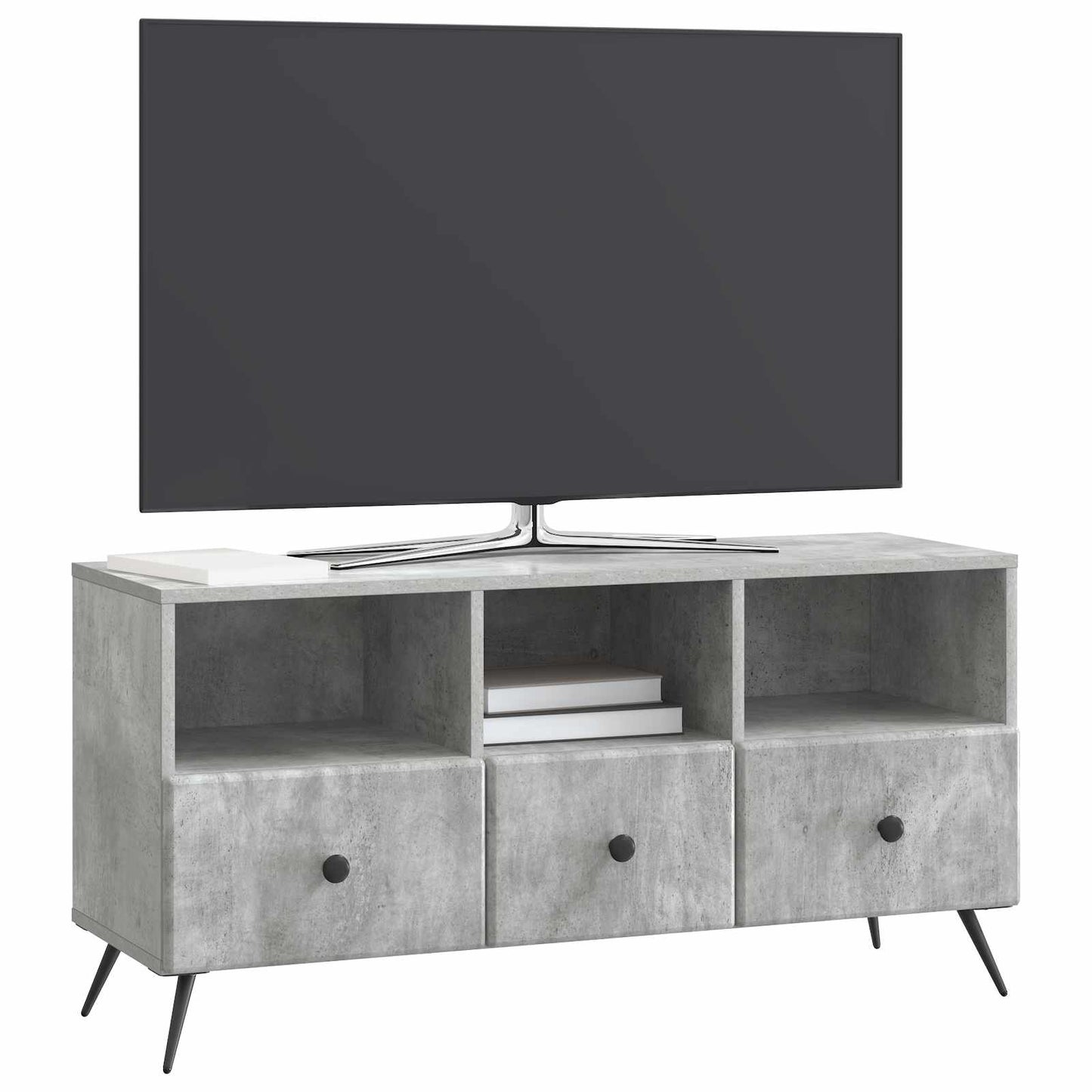 vidaXL TV Cabinet Concrete Grey 102 x 34.5 x 50 cm Engineered Wood
