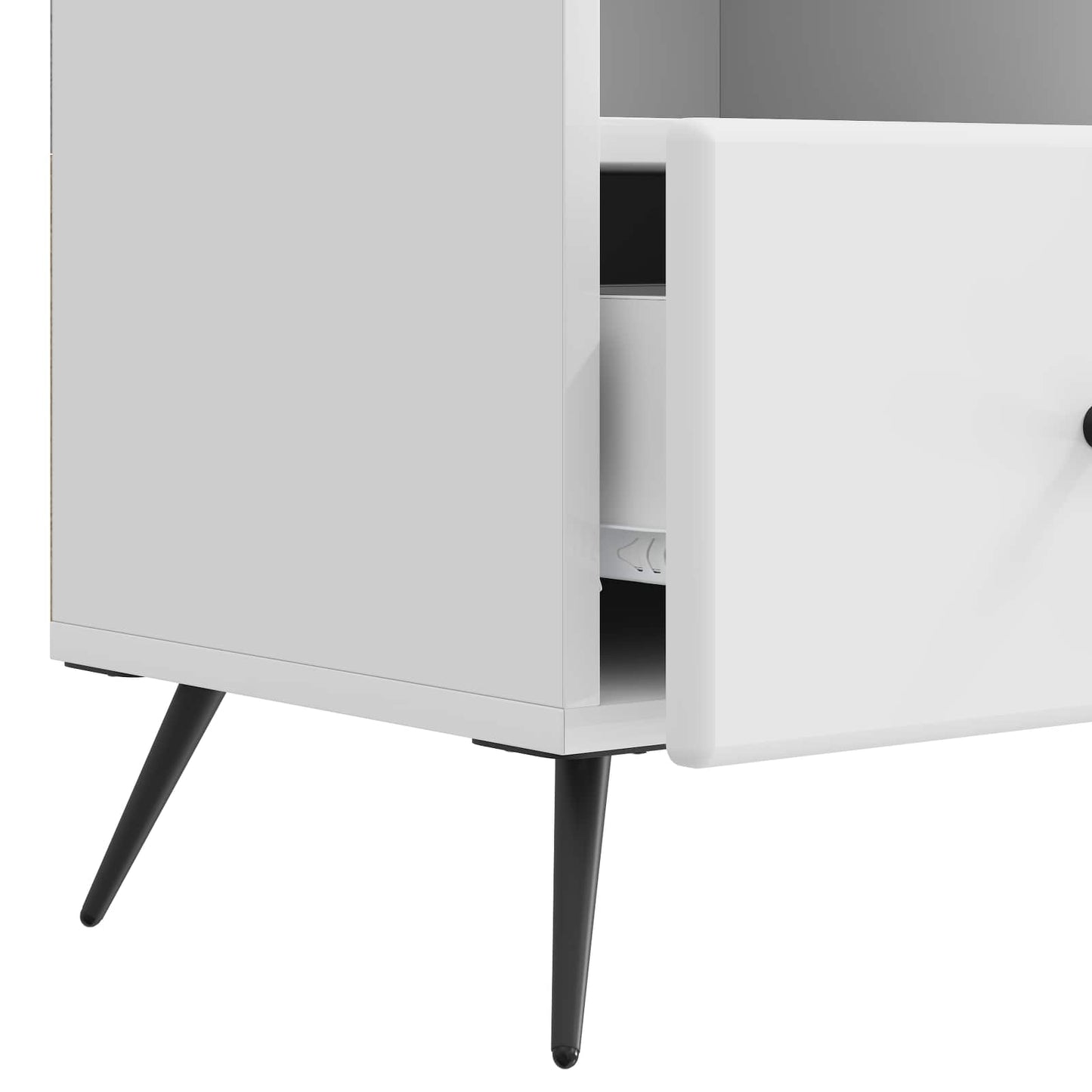 vidaXL TV Cabinet High Gloss White 102 x 34.5 x 50 cm Engineered Wood