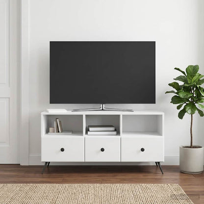 vidaXL TV Cabinet High Gloss White 102 x 34.5 x 50 cm Engineered Wood