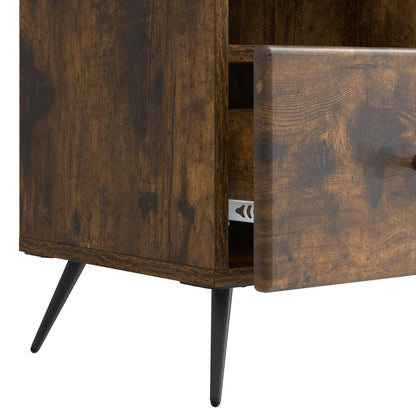 vidaXL TV Cabinet Smoked Oak 102 x 34.5 x 50 cm Engineered Wood