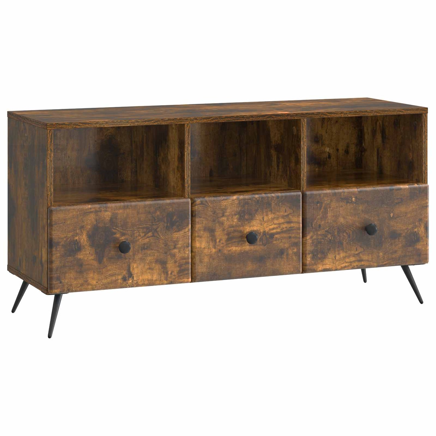 vidaXL TV Cabinet Smoked Oak 102 x 34.5 x 50 cm Engineered Wood