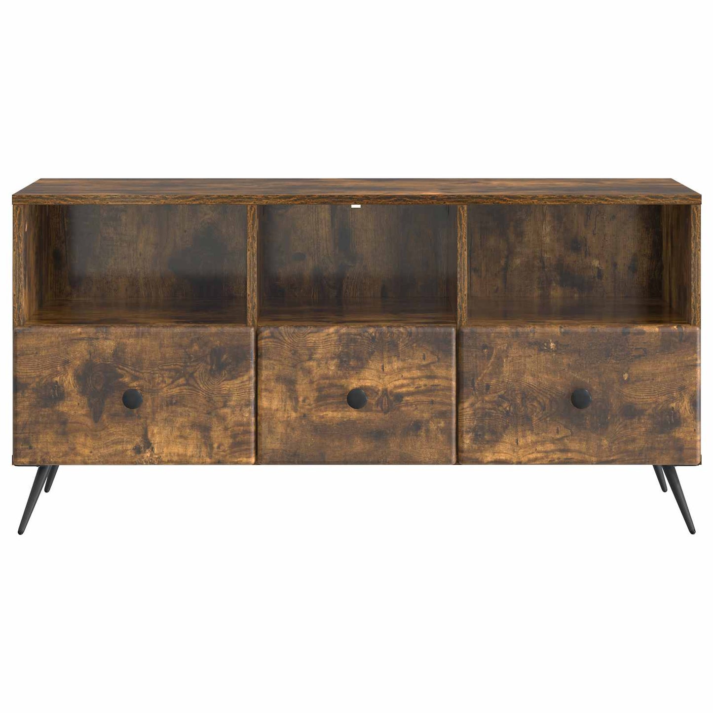 vidaXL TV Cabinet Smoked Oak 102 x 34.5 x 50 cm Engineered Wood