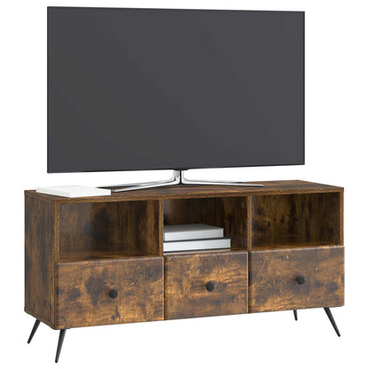 vidaXL TV Cabinet Smoked Oak 102 x 34.5 x 50 cm Engineered Wood