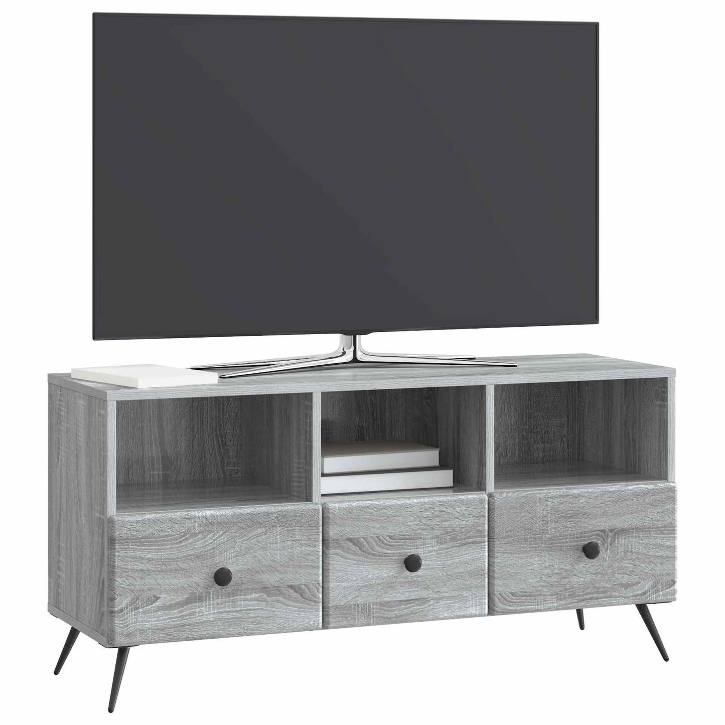 vidaXL TV Cabinet Grey Sonoma 102 x 34.5 x 50 cm Engineered Wood
