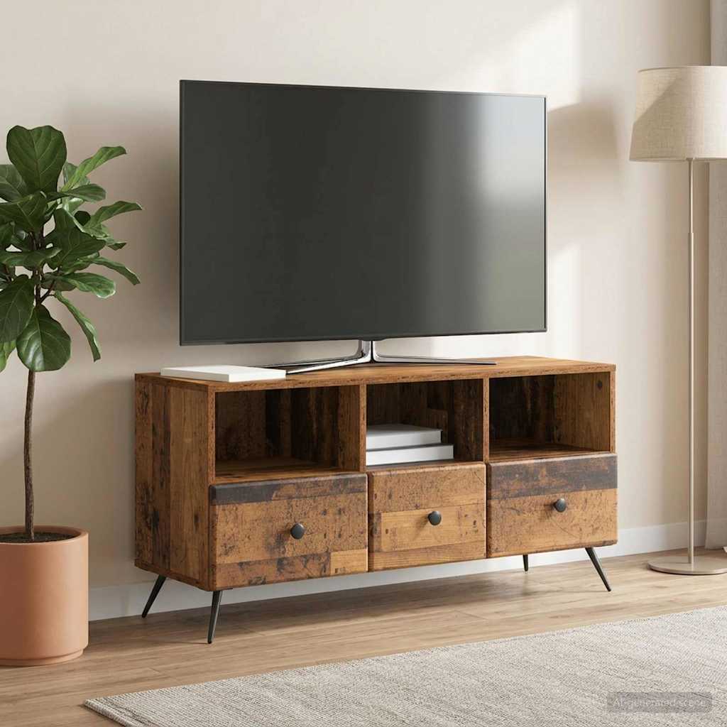 vidaXL TV Cabinet Old Wood 102 x 34.5 x 50 cm Engineered Wood